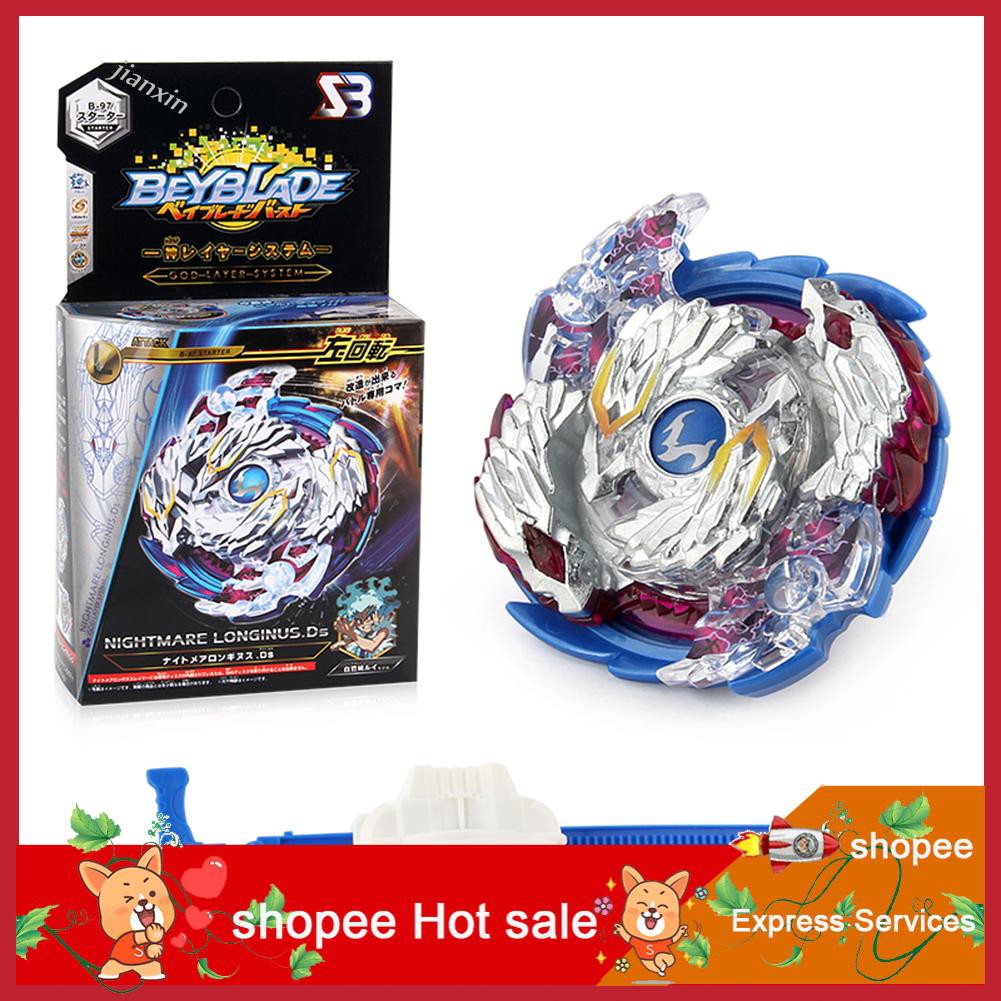 [Jianxin] B97 Nightmare Longinus Ds Blend Burst Beyblade Left Spinning Tops with Launcher