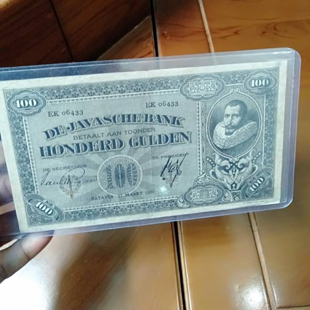 Uang kuno uang lama jp coen 100 g 1927