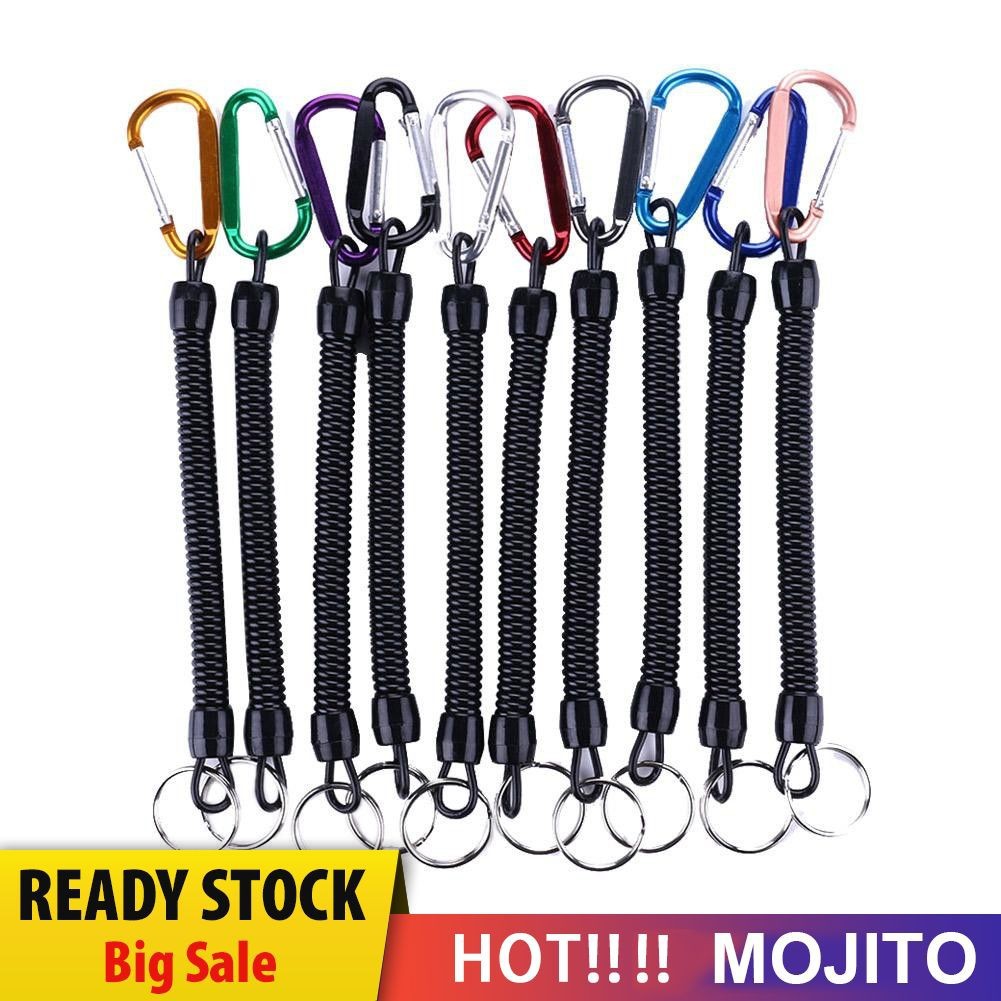 MOJITO Coiled Fishing Lanyards Boating Prevent Rod Drop Lose Ropes Missed Line #8Y