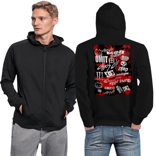 Jaket Hoodie Chris Cole Skateboarder DC Shoes Hoodie Ritsleting Hoodie Casual Unisex New Hoodie Zipp