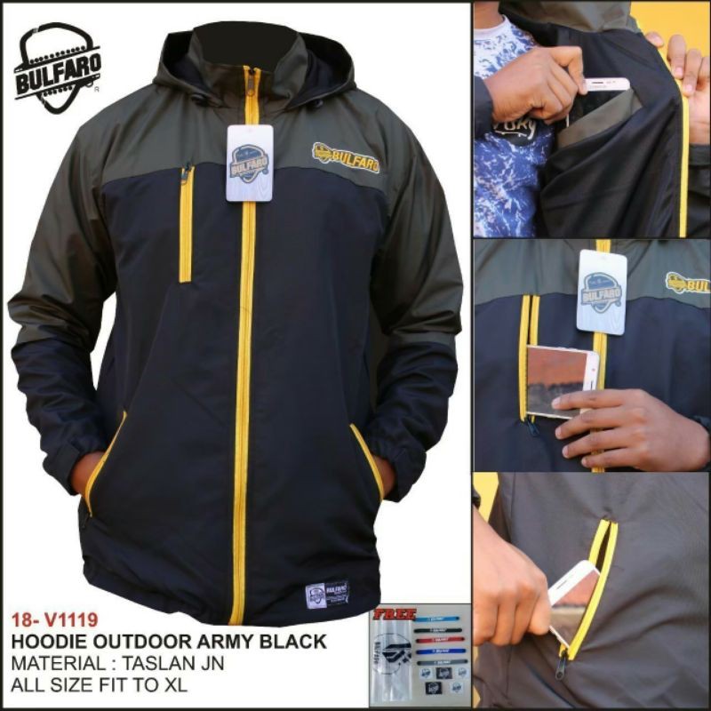 Jaket Pria Hoodie New Outdoor Bulfaro Jaket Gunung Waterproof Anti Air Angin