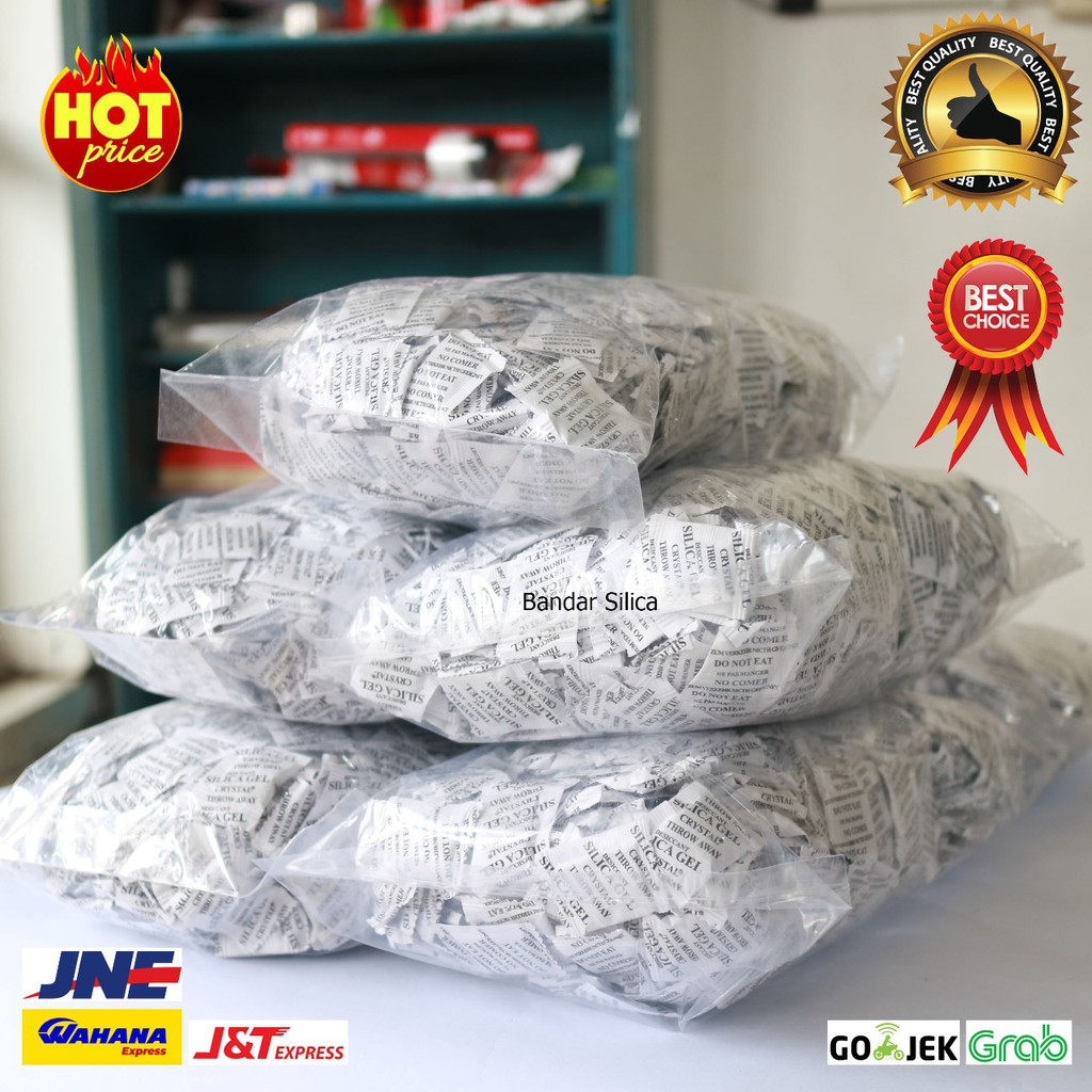 SILICA GEL NATURAL ALAMI 1KG FOOD GRADE SACHET KERTAS 1 KG