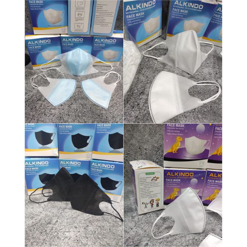 READY MASKER DUCKBILL ALKINDO eceran per 10, ALKINDO WARNA WARNI, DUCKBILL GARIS, DUCKBILL EMBOSS