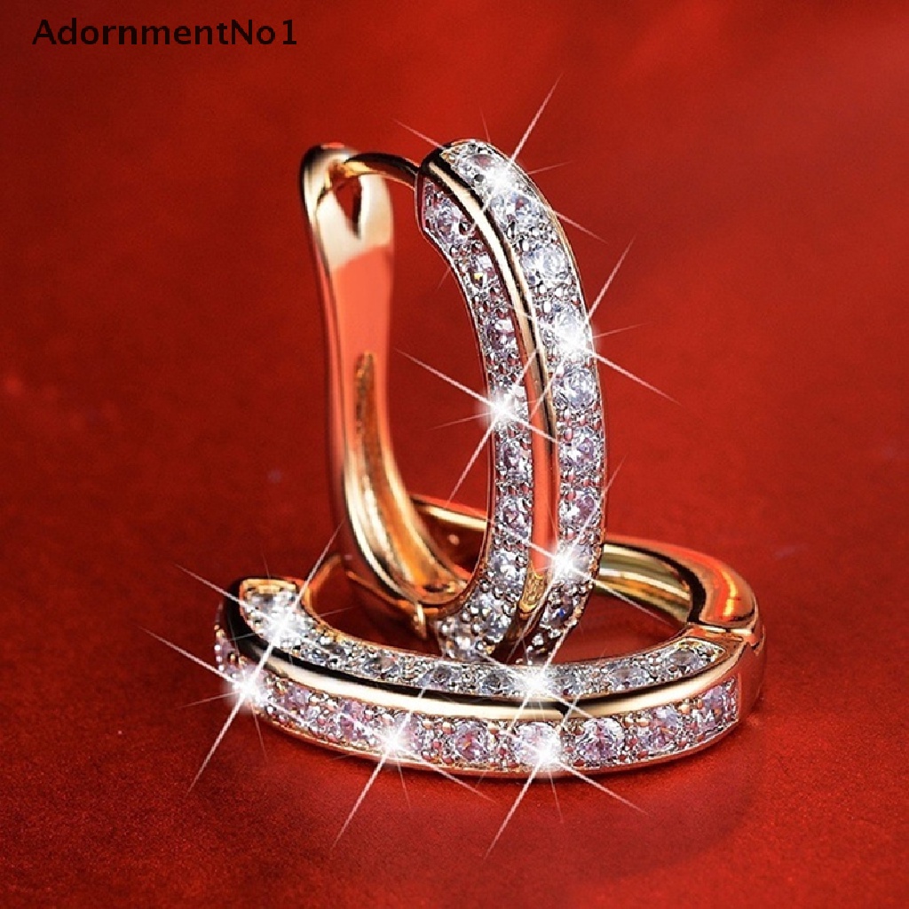 (AdornmentNo1) Anting-anting Dengan Kristal Imitasi Untuk Wanita