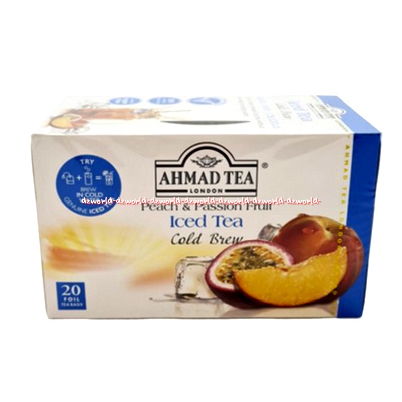 Ahmad Tea Peach Passion Fruit Cold Brew Ice Tea 20bag Teh Hitam Rasa Buah Peach Import Black Tea Ahmattea