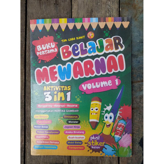 

Buku Pertama Belajar Mewarnai 3 in 1 Volume 1 + Stiker (kertas tebal)