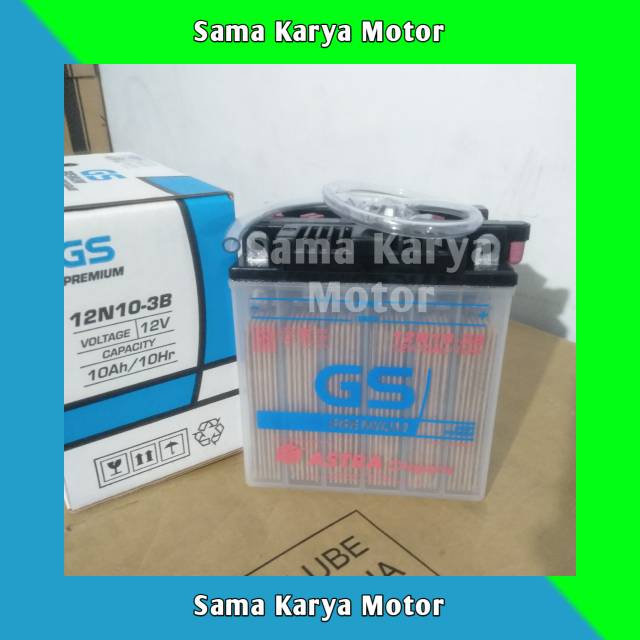 CU04 aki GS 12N10-3B / aki 12N10-3B / aki GS astra 12N10-3B / aki GS astra / aki motor / aki basah