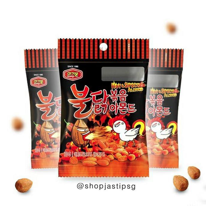 

* New Murgerbon Hot Spicy Chicken Almond 30G Camilan Kacang Korea Enak Mentarieka_Shop