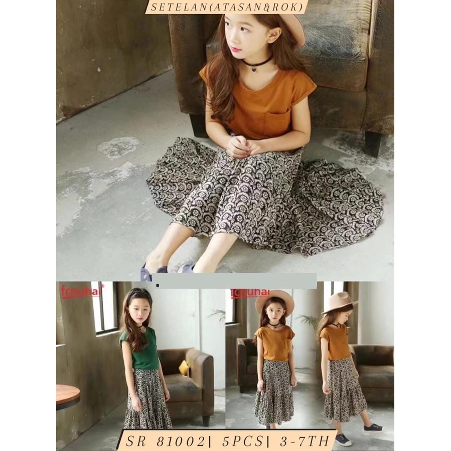 Grosir Baju Anak Import / Seri 5 X 78 / 3 - 7 Tahun / Grosir Fashion Anak Tanggung / Setelan Anak Pr