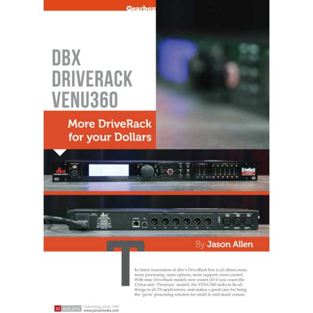 DBX VENU 360 SPEAKER MANAGEMENT ( ORIGINAL )