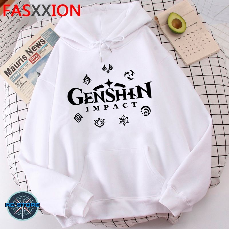 Hoodie genshin impact Amber hu tao keqing zhongli Hu tao Xiao Paimon / Hodie Symbol Logo Genshin Imp