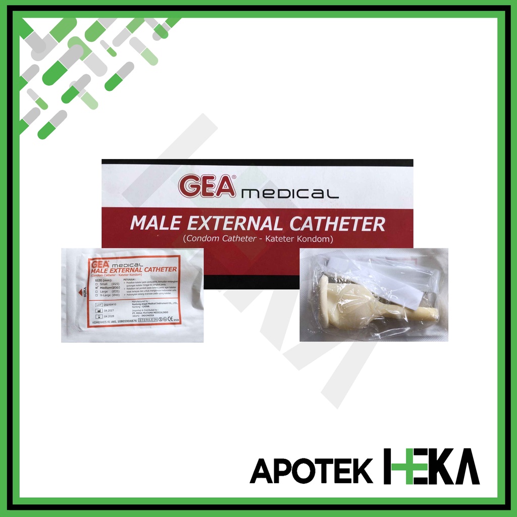 Condom Catheter Ukuran M - Kateter Eksternal GEA Box isi 50