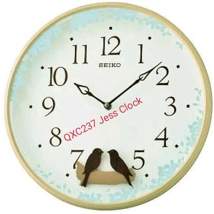 Menakjubkan Qxc237 Jam Dinding Seiko Burung Pendulum - Hijau Bagus