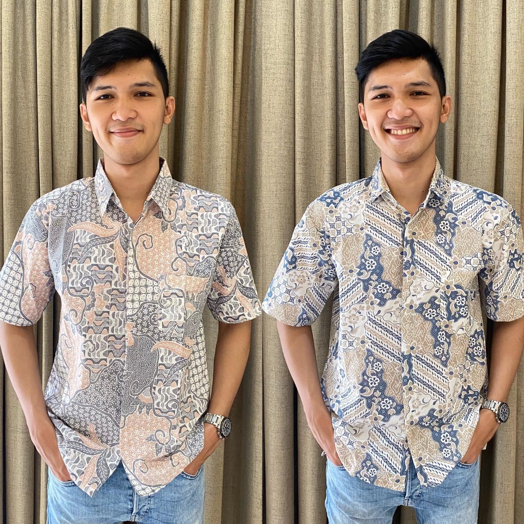 Kemeja Pria Kalyana Sekarjagat Soft Batik Lengan Pendek Hem Formal Casual Kondangan Kerja Seragaman