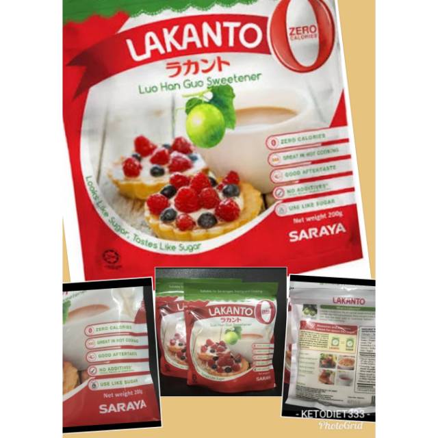 LAKANTO Gula Keto Friendly 200gr Lou Han Guo Sweetener Monk Fruit