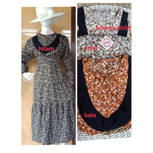 midi shakila premium motif bunga