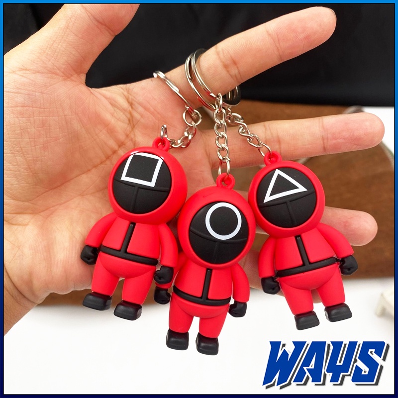 [G021] Squid Game 3D Gantungan Kunci Karakter Model Bentuk Korea Lucu Unik / Keychain Rubber Ganci