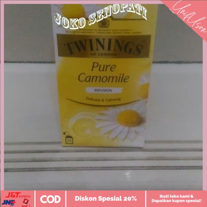 

⭐COD⭐ teh twinings pure camomile infusion Isi 25 tea bag/box
