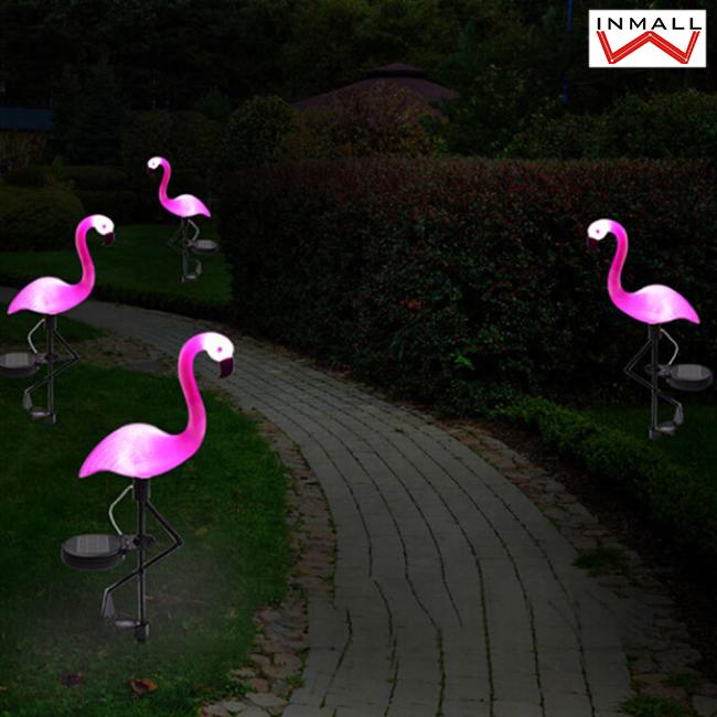 Lampu Taman Led Bentuk Burung Flamingo Tenaga Surya Anti Air