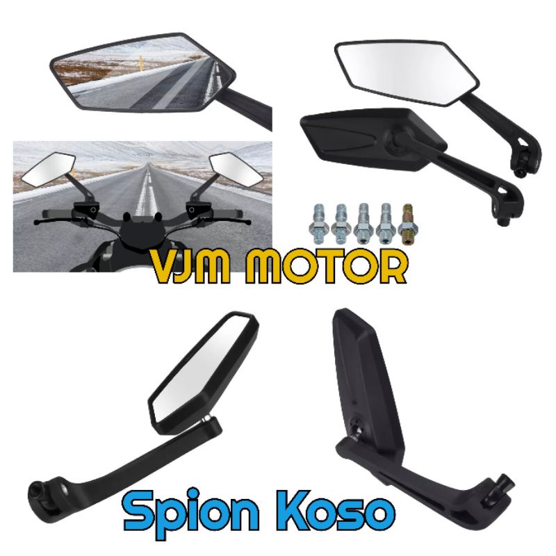 Spion Koso Matic kaca putih Untuk semua motor Universal