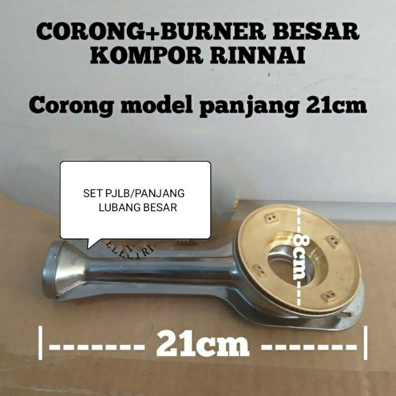 Burner 8.6 CM kuningan Besar KW1 kompor Rinnai , Rinai