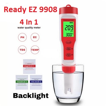 EZ9908 PH TDS EC Temperature Meter Tester Suhu Hidroponik EZ-9908