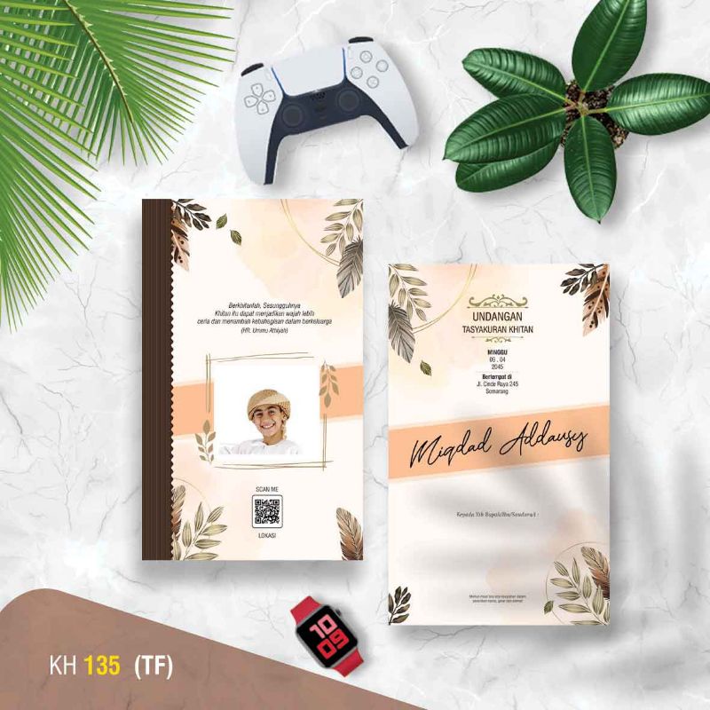 blangko kartu undangan khitanan / sunatan KH 135 Tf