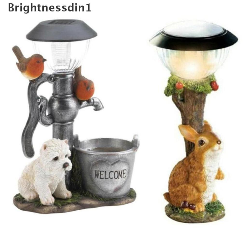 1 In 1 Ornamen Patung Tupai Kucing Anjing Tenaga Surya Untuk Taman