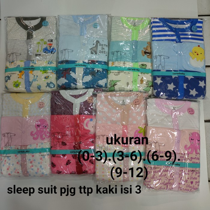 Jumper panjang pendek  IMPORT sleep suit import ROMPER bayi