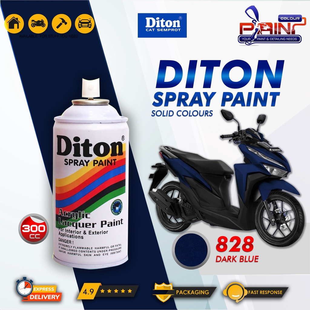 Diton 828 Dark Blue Pink Cat Semprot/Pylox/Samurai Motor/Helm/Gundam