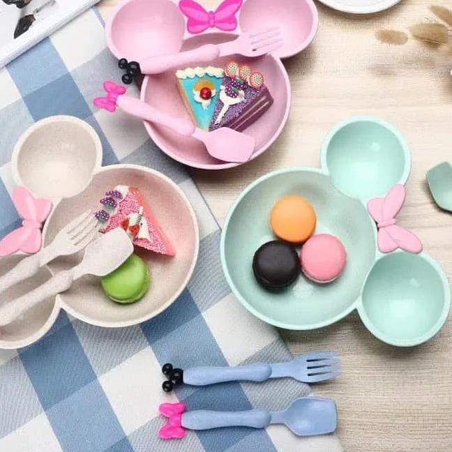 Mickey Mangkuk Makan Anak Lucu Bentuk Karakter / Tempat Makan Bayi