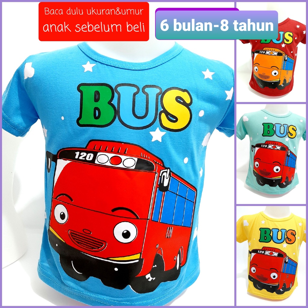 Kaos Anak laki laki 6 buln - 8tahun oblong S M L XL atasan cowok baju murah BUS grosir