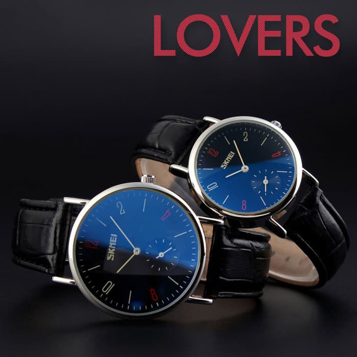 Jam Tangan Couple Pria Wanita Skmei 9120 Original Analog Anti Air 30M