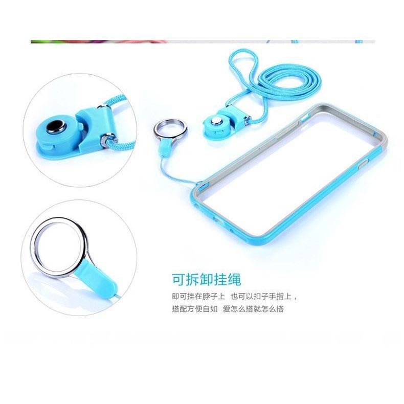 AH007 Kalung Tali Gantungan HP / Tali Strap Handphone Gantungan HP Tombol Klik Model Kalung AH007