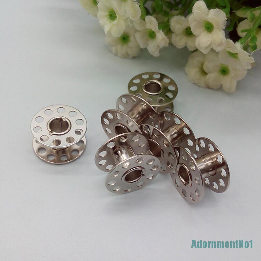 (AdornmentNo1) 20pcs / Set Bobbin / Penggulung Benang Bahan Stainless Steel Untuk Mesin Jahit Viking