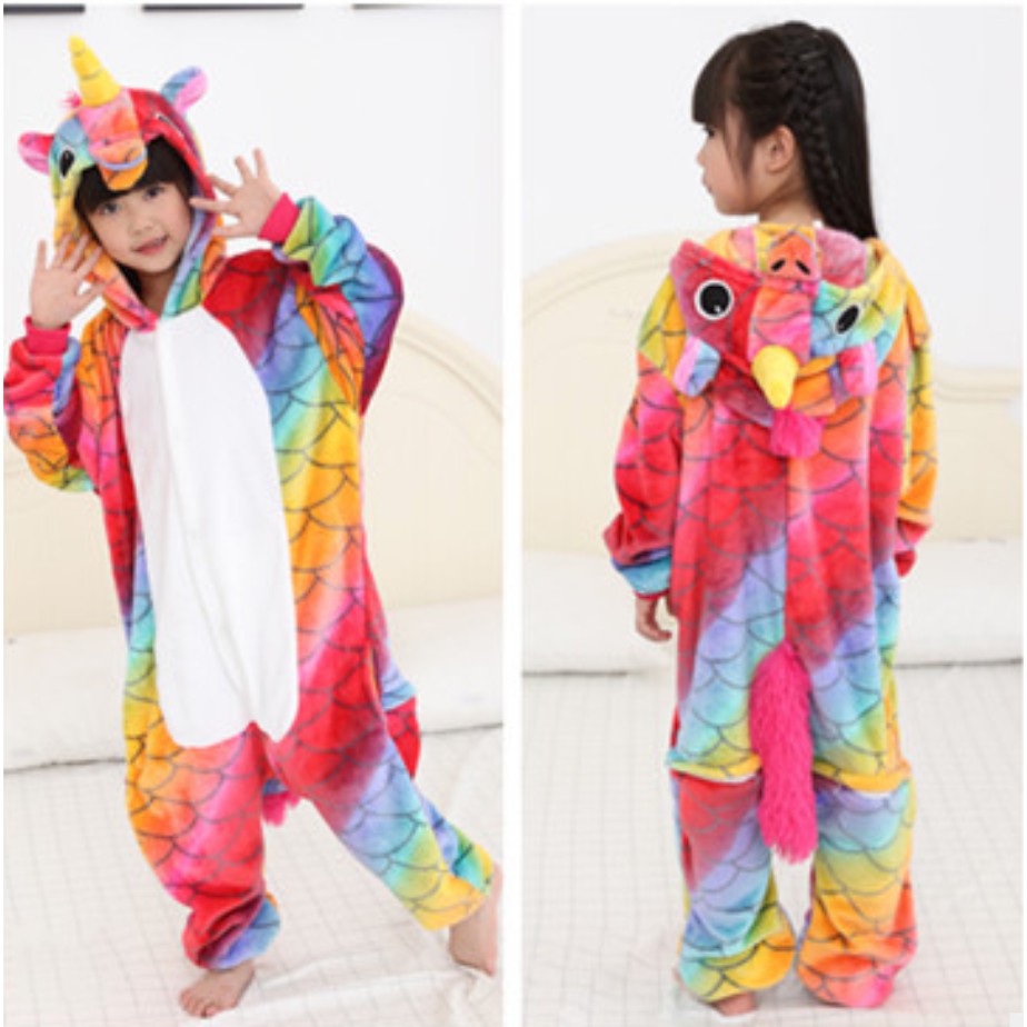 Piama piyama unicorn kostum cosplay baju unicorn kostum onesie unicorn Kostum anak unicorn costume c
