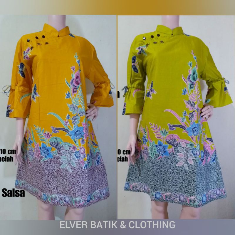 TUNIK BATIK ANGGREK ELEGAN MODERN / ATASAN BATIK CIBULAN EXCLUSIVE