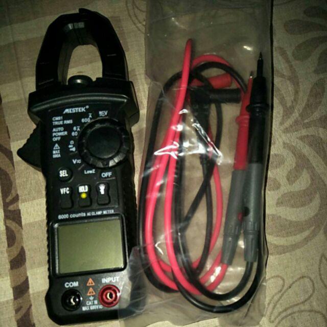 Mestek Profesional True Rms Lcd Digital Clamp Meter Multimeter Ac / Dc Tegangan Ac