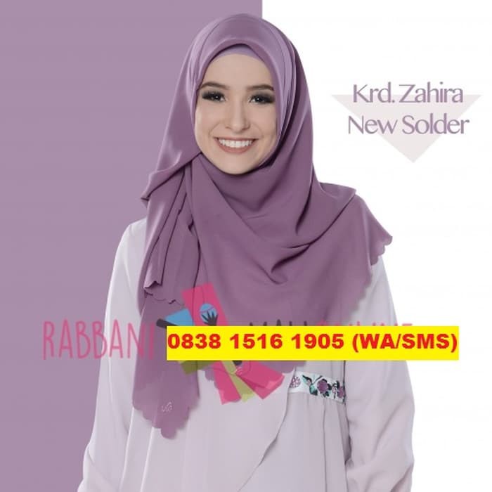 RABBANI Kerudung/Jilbab/Hijab Segi Empat/Segiempat Polos Zahira Solder  ER-42