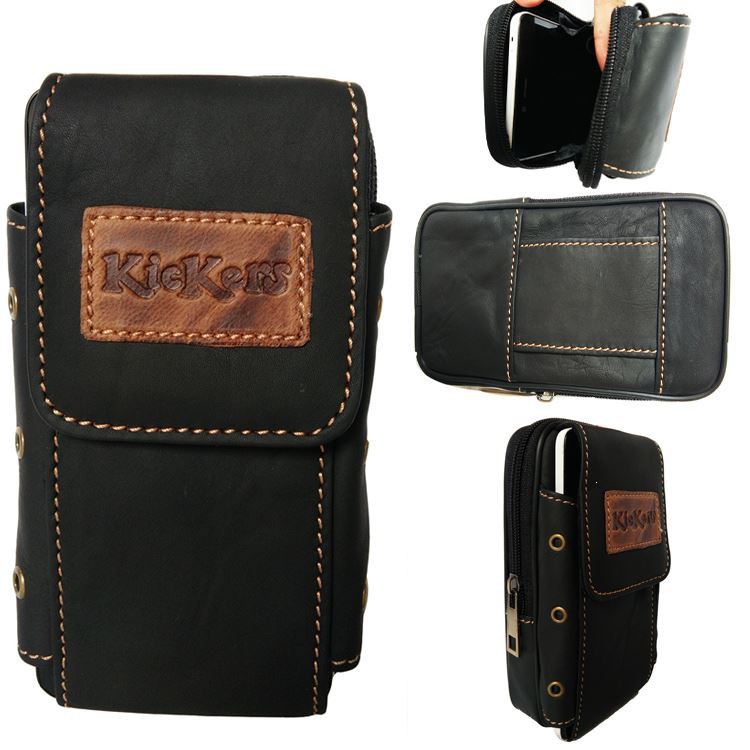 Tas Pinggang waist bag kickers Kulit Sapi Asli Handphone, Powerbank, Dompet, Dan Aksesoris