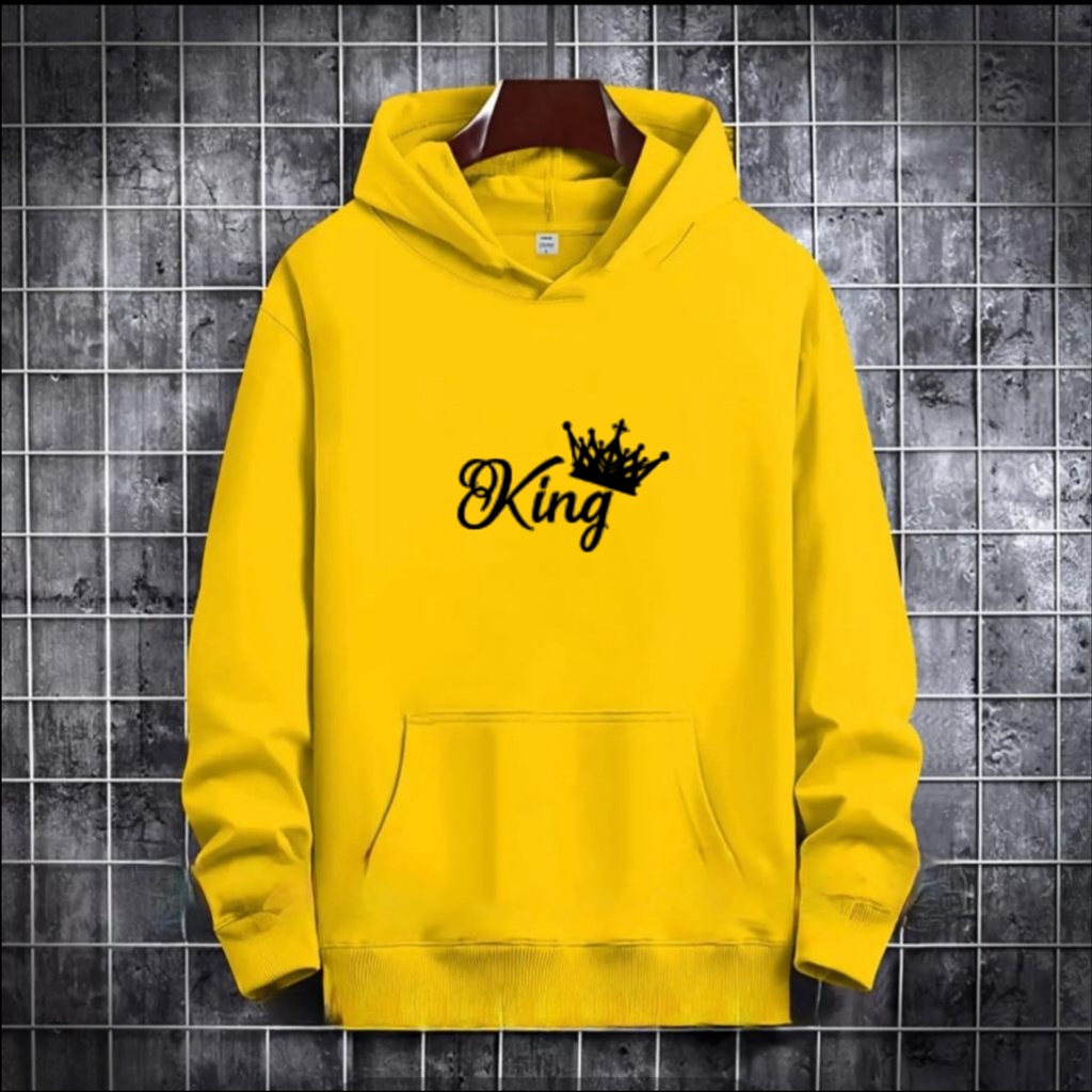 SWEATER HOODIE TULISAN KING / HOODIE MURAH TERLARIS / HOODIE PRIA DAN WANITA / UNISEX / HOODIE PRINTING