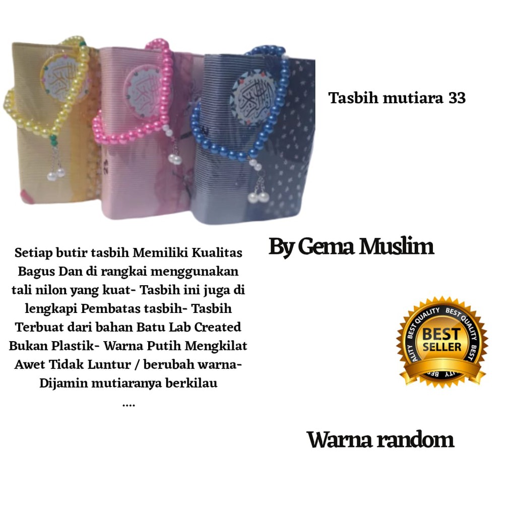 tasbih mutiara 33 isi dan harga per 10 pcs