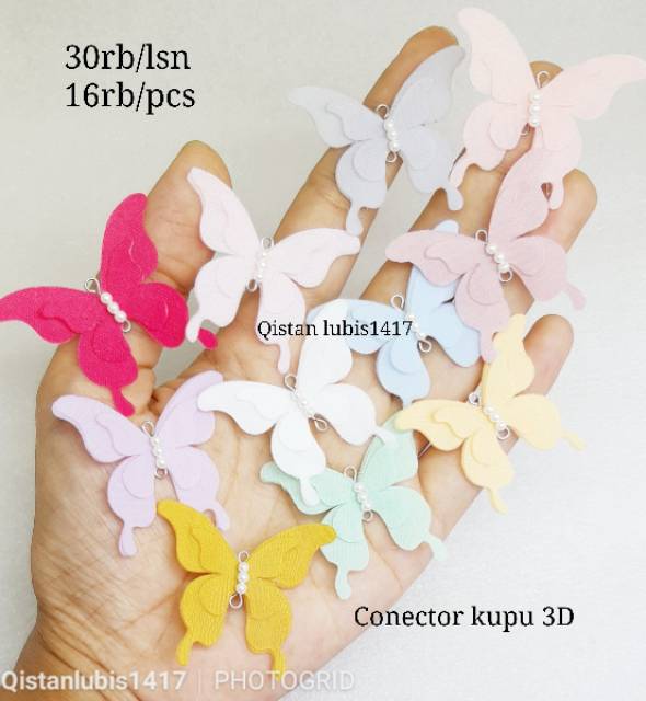 Conector hendmade kupu organza