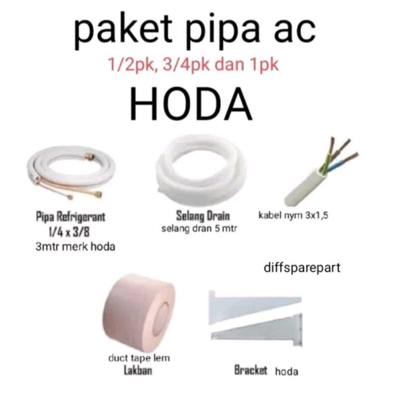 promo paket pipa ac 1/2pk, 3/4pk dan 1pk hoda