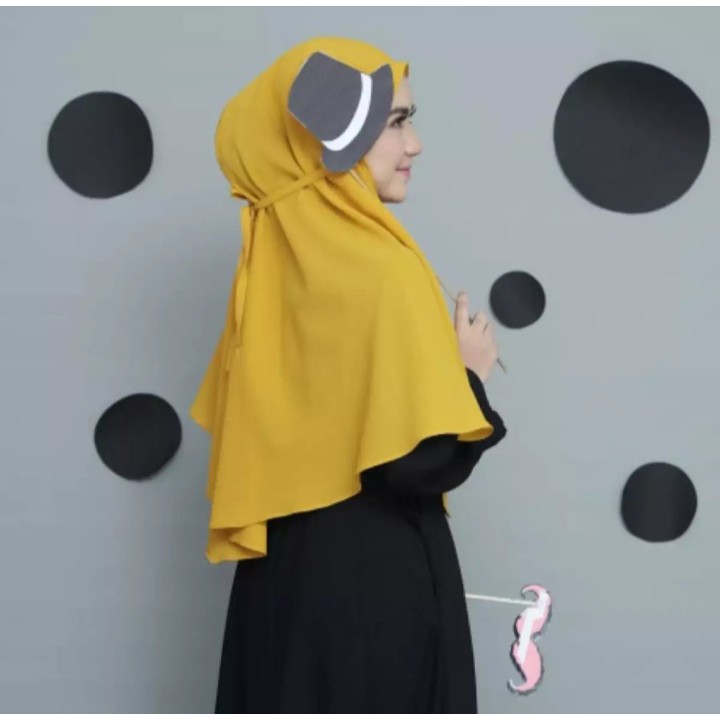 Bergo Maryam/Jilbab instan moscrepe /Kerudung instan/Hijab instan/Bergo maryam pakai tali non pad