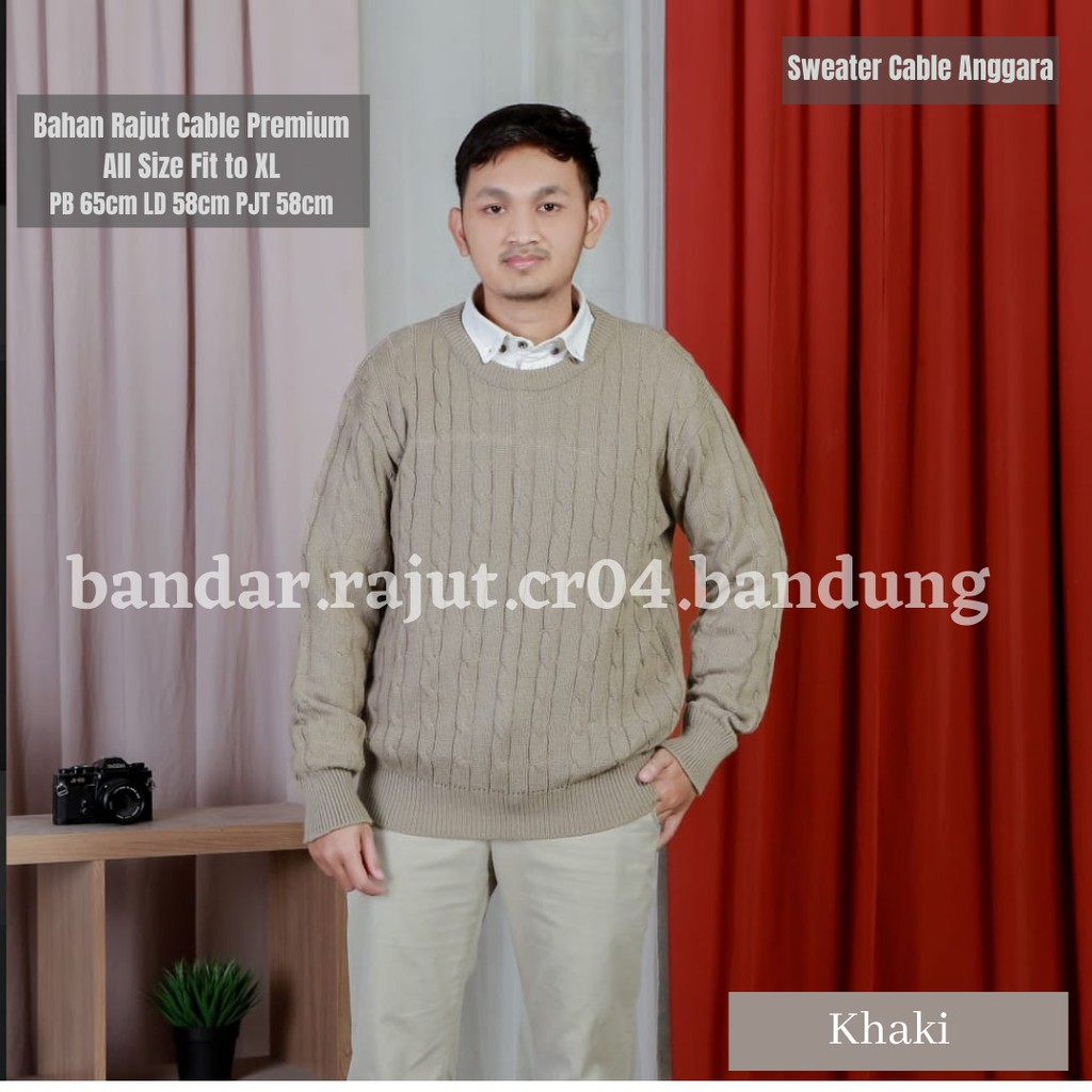 Sweater Rajut Cable Anggara 7 Gate Branded