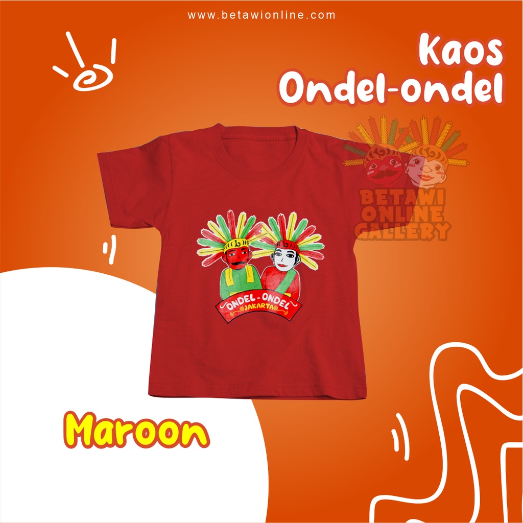 Kaos Baju Pakaian Motif Ondel-ondel Anak