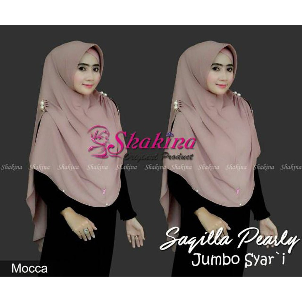 Khimar Hijab Saqilla Pearly Jumbo Syar'i