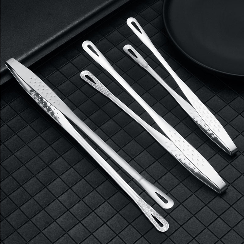 20/23/28cm Stainless Steel Food Tongs / Long Handle Non-Slip Steak Sugar Barbecue Clip / Kitchen Tools