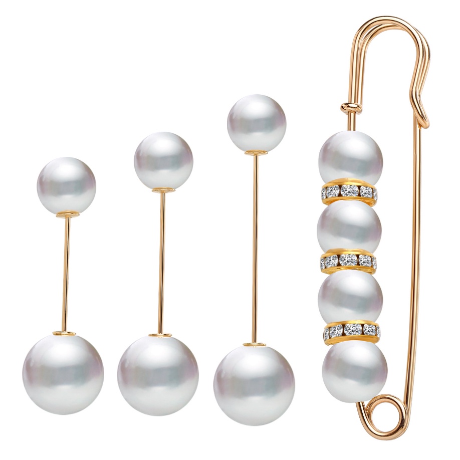 Pin Bros Bentuk Bunga Ikatan Simpul Mutiara 17km Untuk Aksesoris Perhiasan Pakaian-8